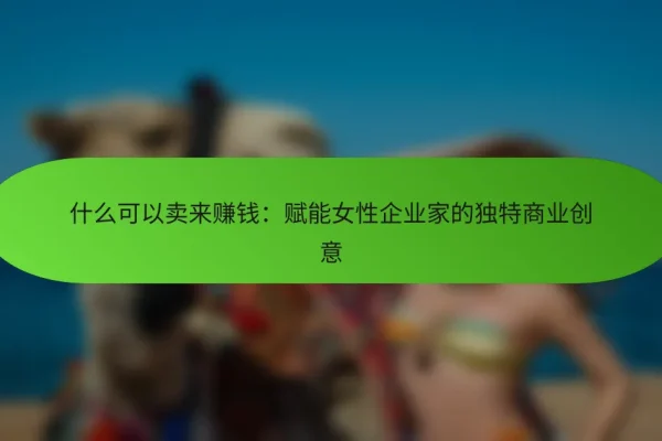 什么可以卖来赚钱:赋能女性企业家的独特商业创意