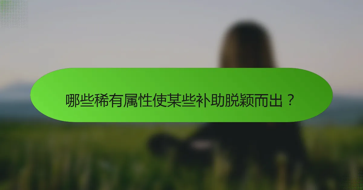 哪些稀有属性使某些补助脱颖而出？